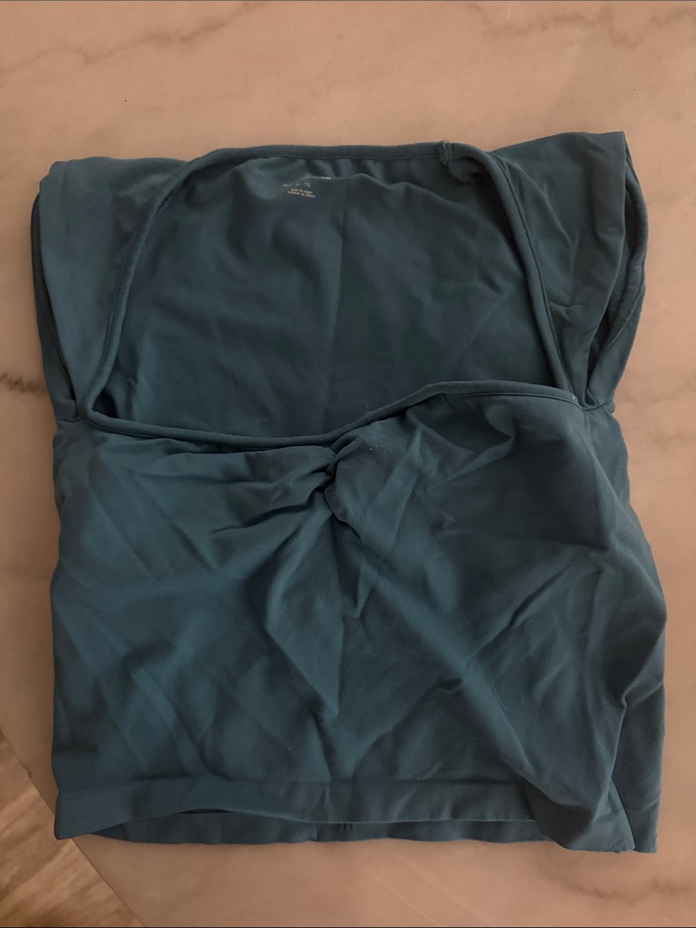 Urban Outfitters Teal Twist-Front Bandeau